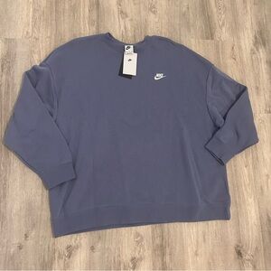 Nike Sportswear Club Oversized Crewneck Sweatsuit Womens XXL Purple Spring Cute